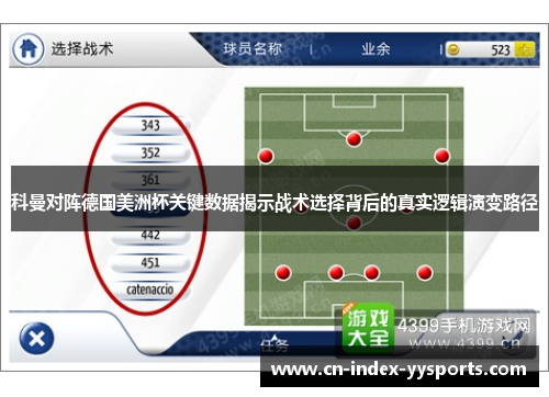 科曼对阵德国美洲杯关键数据揭示战术选择背后的真实逻辑演变路径 科曼对阵德国美洲杯关键数据揭示战术选择背后的真实逻辑演变路径